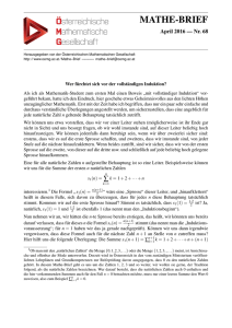 mathe-brief - Österreichische Mathematische Gesellschaft