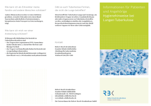 Faltblatt Hygienehinweise bei Lungen-Tuberkulose - Robert