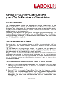 Gentest für Progressive Retina Atrophie (rdAc-PRA) in