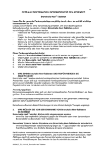 INFORMATION FÜR DEN ANWENDER Bronchalis-Heel