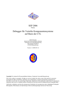 SEP 2006 Debugger für Verteilte Komponentensysteme auf Basis