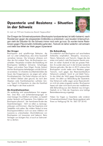 Dysenterie und Resistenz – Situation in der Schweiz