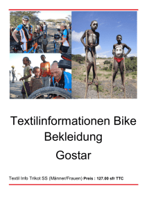Textilinformationen Bike Bekleidung Gostar
