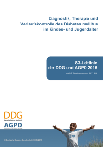 Diagnostik, Therapie und Verlaufskontrolle des Diabetes mellitus im