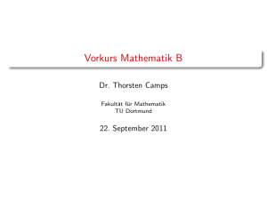 Komplexe Zahlen - Fakultät für Mathematik, TU Dortmund