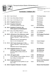 Turnierplan 1-2011