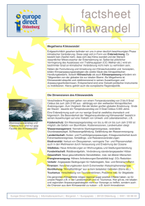 factsheet klimawandel - Europe Direct Oldenburg