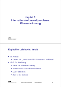 Kapitel 9: Internationale Umweltprobleme: Klimaerwärmung