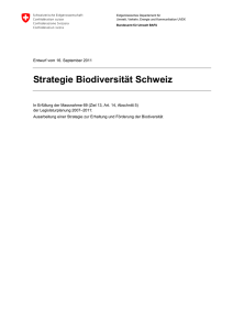 Strategie Biodiversität Schweiz