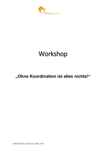 Workshop_Ohne Koordination ist alles nichts - FitVital