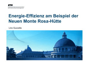 Energie-Effizienz am Beispiel der Neuen Monte Rosa