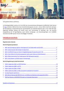 Infomail XII/2016 - Bundesverband Alternative Investment eV