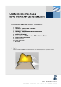 Leistungsbeschreibung KaVo multiCAD Grundsoftware