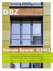 Energie Spezial 3|2012 Der Neubau der Baugemeinschaft