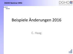 C. Haag: Beispiele für Kodierung mit den Neuerungen 2016