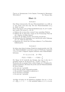 Blatt 11 - Fakultät für Mathematik
