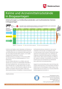 Keime und Arzneimittelrückstände in Biogasanlagen