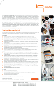 Trading Manager (w/m)