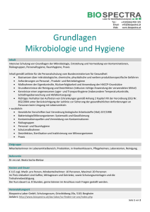 Grundlagen Mikrobiologie und Hygiene