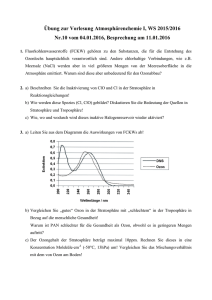 Hausaufgaben zur Vorlesung „Atmosphärenchemie I“, WS 2001/2002