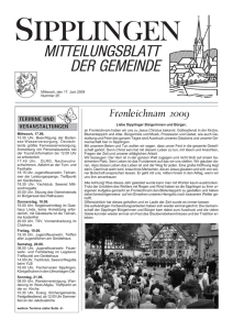 Mitteilungsblatt Sipplingen Nr 25 2009