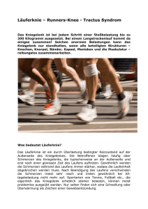 Läuferknie – Runners-Knee - Tractus Syndrom