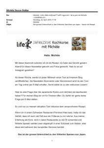 Newsletter - Life Ki - Michèle Stocco-Dolder - Japanische Küche