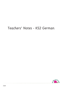 Teachers` Notes - KS2 German