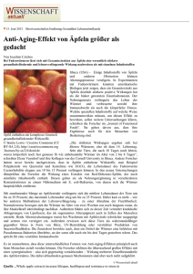 Anti-Aging-Effekt von Äpfeln größer als gedacht