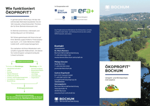 Flyer Ökoprofit - Bochum Wirtschaftsentwicklung