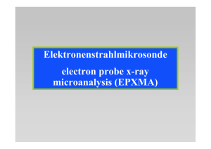 Elektronenstrahlmikrosonde electron probe x
