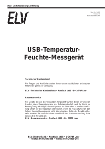 USB-Temperatur- Feuchte-Messgerät