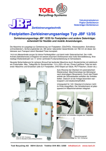 Festplatten-Zerkleinerungsanlage Typ JBF 12/35