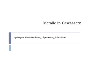 Schwermetalle in Gewässern - Eawag: Personal Homepages
