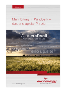 Mehr Ertrag im Windpark - das eno up.site-Prinzip