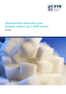 Medikamentöse Behandlung des Diabetes mellitus