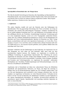 Gerhard Stickel (Stockholm, 13.10.03) Sprachpolitik in Deutschland