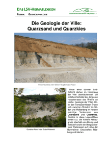 Die Geologie der Ville: Quarzsand und Quarzkies - LSV