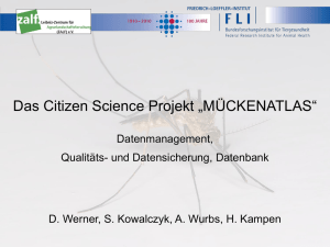 Das Citizen Science Projekt „MÜCKENATLAS“