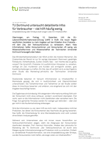 TU Dortmund untersucht detaillierte Infos für Verbraucher – viel hilft
