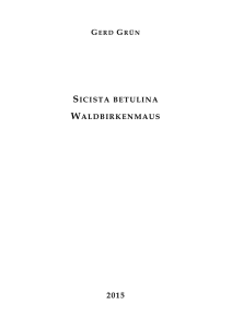 Sicista betulina, Birkenmaus, Waldbirkenmaus, pdf