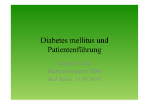 Diabetes mellitus und Patientenführung
