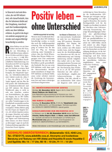 Positiv leben – - Aidshilfe Oberösterreich