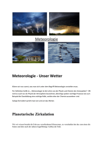 Meteorologie - Unser Wetter