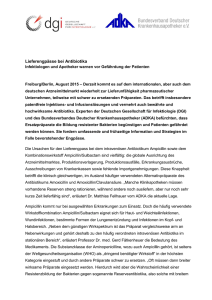 Lieferengpässe bei Antibiotika - Deutsche Gesellschaft für Infektiologie