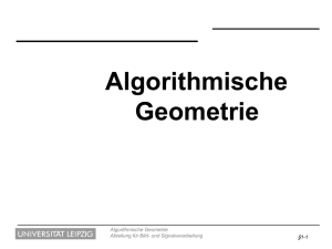 Algorithmische Geometrie - Informatik Uni