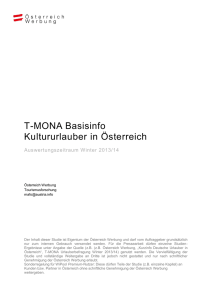 T-MONA Basisinfo Kultururlauber in Österreich