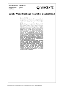 Salchi Wood Coatings wächst in Deutschland
