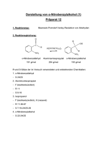 Darstellung von o-Nitrobenzylalkohol (1)
