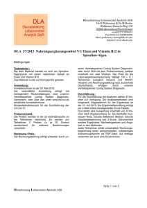 Dienstleistung Lebensmittel Analytik GbR DLA 37/2015 - dla